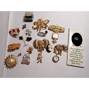 Mixed Lot of Various Vintage Decorative Pins/Brooches (6d7)
